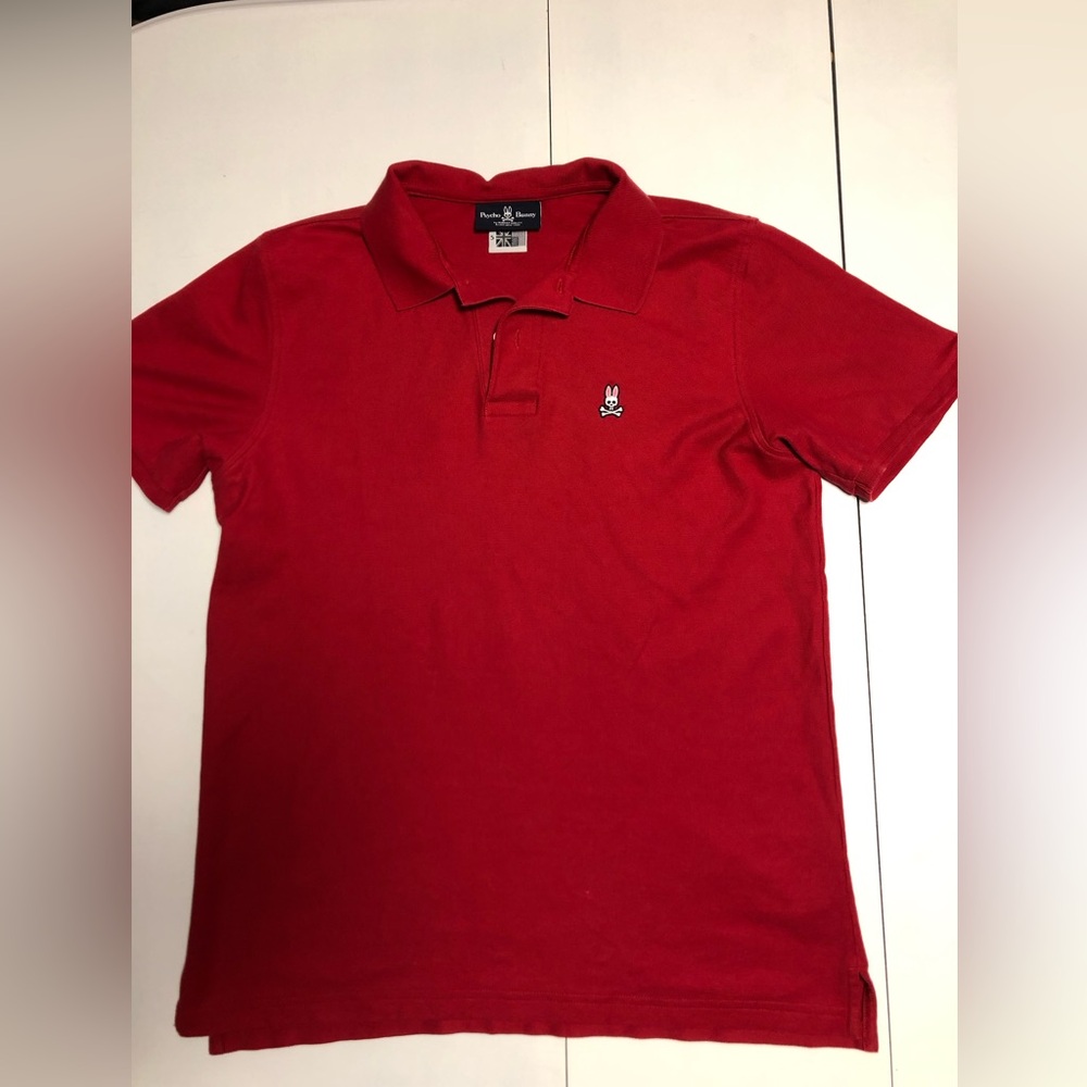 Psycho Bunny Red Polo Shirt Classic Style